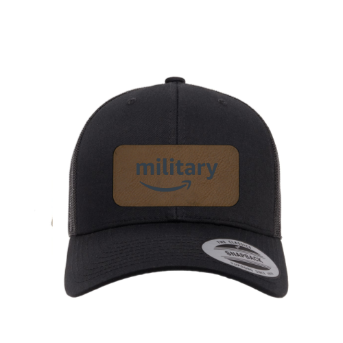 Amazon Military Leather Patch Trucker Cap